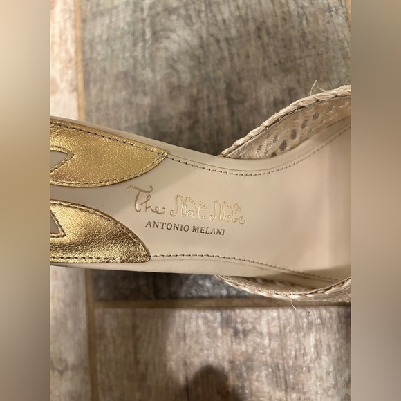 Antonio Melanix The Nat Note Riviera Woven Metallic Slip-On Mules - Picture 4 of 8